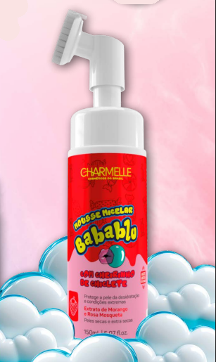 MOUSSE FACIAL BABABLU MORANGO 150ML - CHARMELLE - miniatura 2