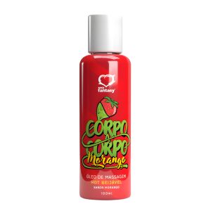 OLEO DE MASSAGEM CORPO A CORPO HOT BEIJAVEL SABOR MORANGO 100ML - SEXY FANTASY - imagem 1