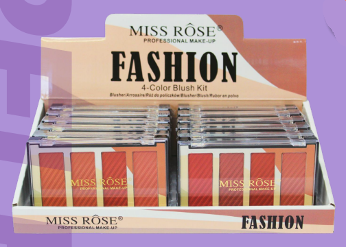 Paleta de Blush Fashion 4 Cores (2 Tons) - Miss Rose Cor:cor-01 — miniatura 3