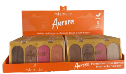 Paleta de Contorno,bronzer,blush e Iluminador (2 Tons) - Miamake Cor:clara — miniatura 2