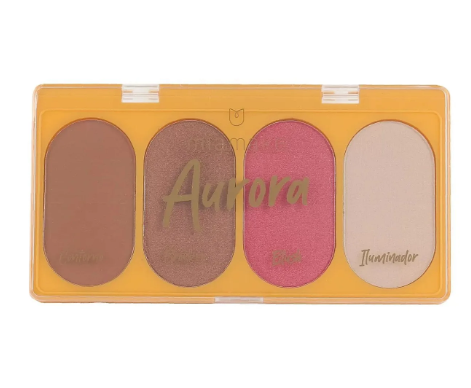 Paleta de Contorno,bronzer,blush e Iluminador (2 Tons) - Miamake Cor:clara — miniatura 3