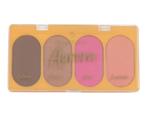 PALETA DE CONTORNO,BRONZER,BLUSH E ILUMINADOR (2 TONS) - MIAMAKE COR:MEDIA - miniatura 2