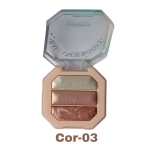 PALETA DE ILUMINADOR 3 CORES ( 3 TONS ) RADIANTE BOOST - LUA E NEVE COR:03 - imagem 1