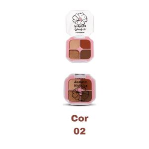 Paleta de Sombra Asaitica 4 Cores ( 3 Tons ) -Lua e Neve Cor:02