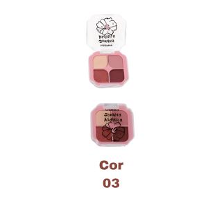 Paleta de Sombra Asaitica 4 Cores ( 3 Tons ) -Lua e Neve Cor:03