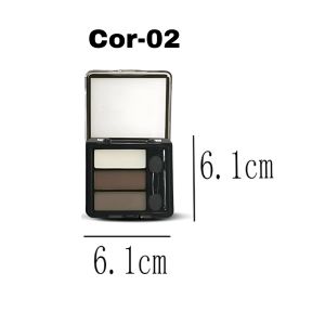 PALETA DE SOMBRA PARA SOBRANCELHA CREME / PO 4 TONS (3 CORES) - LUA E NEVE COR:02 - imagem 1