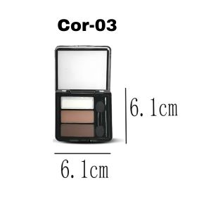 PALETA DE SOMBRA PARA SOBRANCELHA CREME / PO 4 TONS (3 CORES) - LUA E NEVE COR:03 - imagem 1