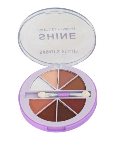 Paleta de Sombra Shine 8 Cores (3 Tons) - Sarah'S Beauty Cor:shine-B