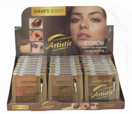 Paleta de Sombrancelha Artistic 3 Cores (3 Tons) - Sarah'S Beauty Cor:cor-B — miniatura 2