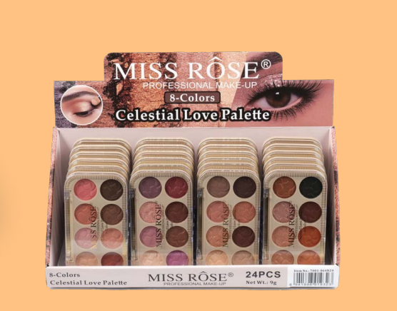 Paleta de Sombras 8 Cores Celestial Love (4 Tons) - Miss Rose Cor: 03