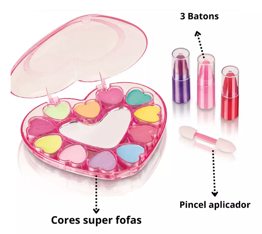 Paleta de Sombras e Batom Infantil Lover - Fenz — miniatura 2