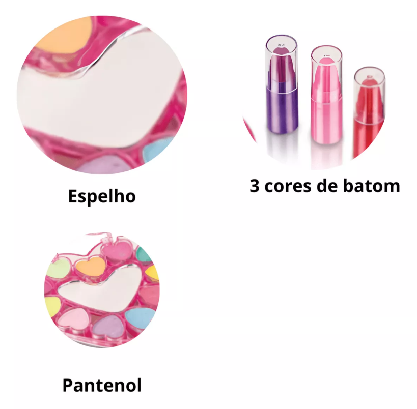 Paleta de Sombras e Batom Infantil Lover - Fenz — miniatura 3