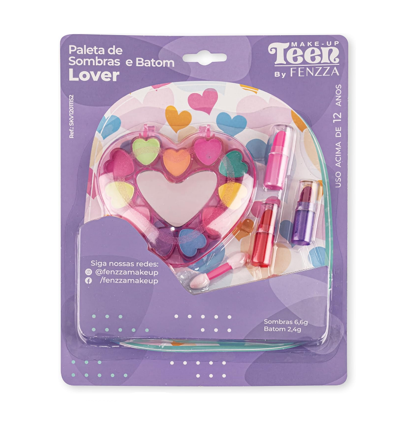 Paleta de Sombras e Batom Infantil Lover - Fenz — miniatura 4