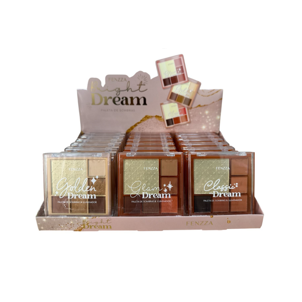Paleta de Sombras e Iluminador Bright Dream ( 3 Tons ) -Fenzza Cor:cor-03 — miniatura 2
