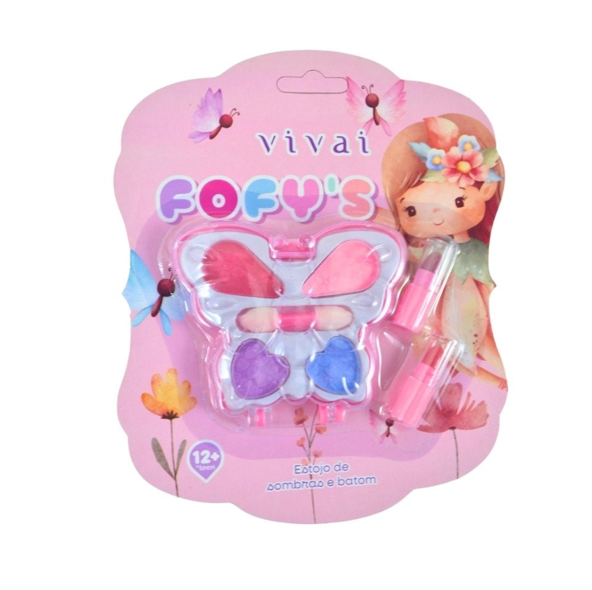 Paleta de Sombras Infantil Borboleta e Batom Fofy'S - Vivai — miniatura 2
