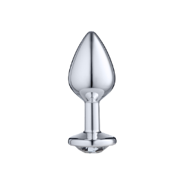 PLUG CROMADO COM PEDRA TRANSPARENTE TAMANHO M - SEXY FANTASY - miniatura 3