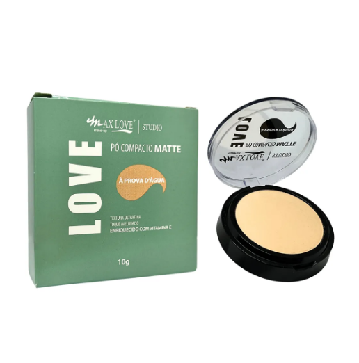 Po Compacto Matte Prova A D'Agua 10g Box 01 Cor 200 Ao 205 - Max Love Cor:200