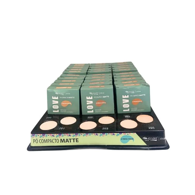 Po Compacto Matte Prova A D'Agua 10g Box 01 Cor 200 Ao 205 - Max Love Cor:200 — miniatura 3