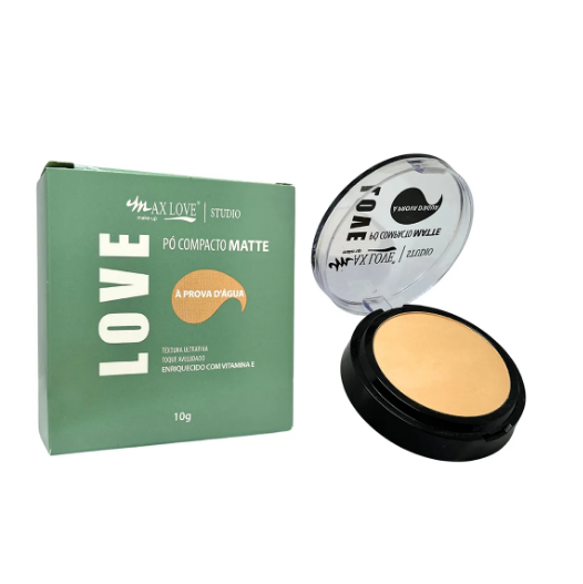 Po Compacto Matte Prova A D'Agua 10g Box 01 Cor 200 Ao 205 - Max Love Cor:203