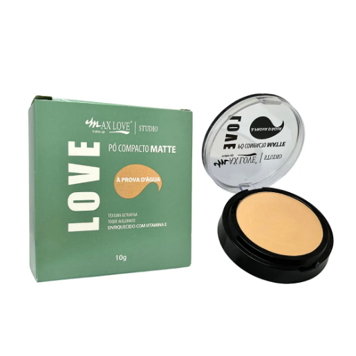 Po Compacto Matte Prova A D'Agua 10g Box 01 Cor 200 Ao 205 - Max Love Cor:205