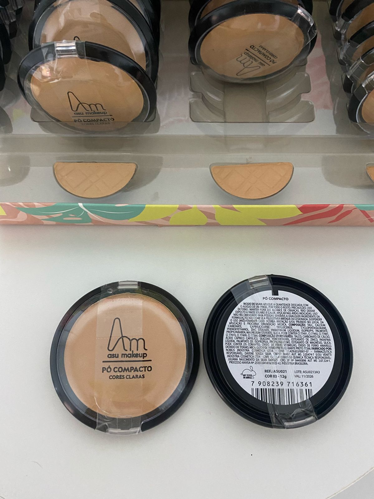 Po Compacto Peles Claras -Asu Makeup Cor:03