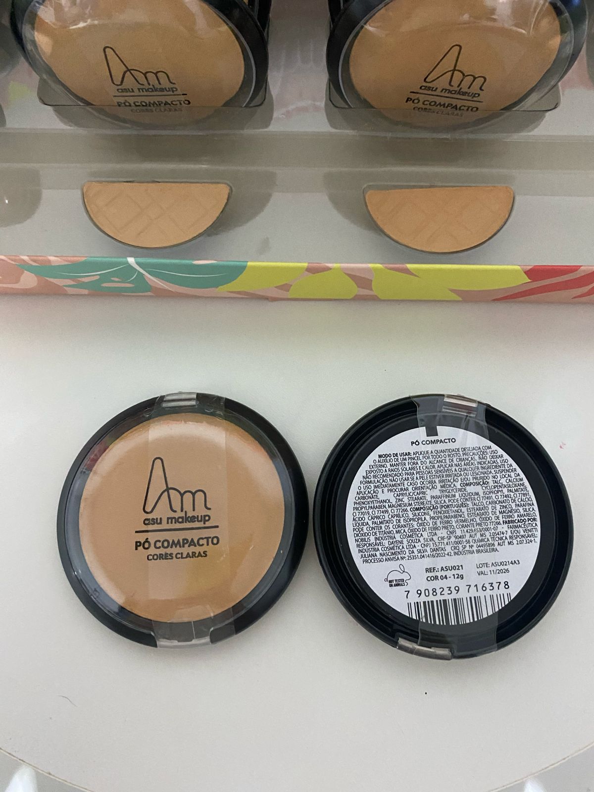 Po Compacto Peles Claras -Asu Makeup Cor:04