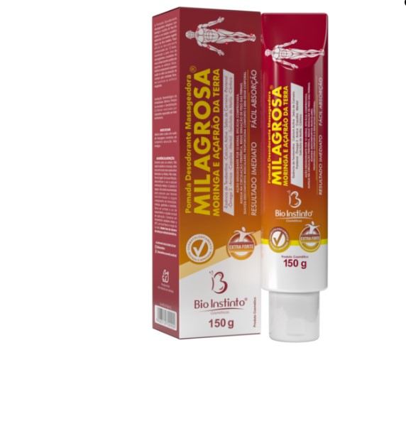 Pomada Massageadora Milagrosa (com Moringa e Açafrão da Terra 150 G - Bio Instinto