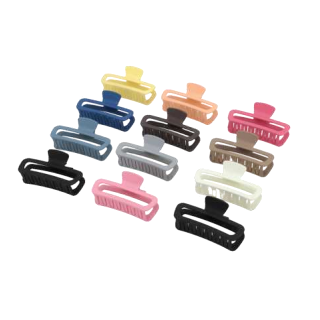 PRENDEDOR DE CABELO  VAZADA GRANDE CORES DIVERSAS 10CM - NEXXO - miniatura 2