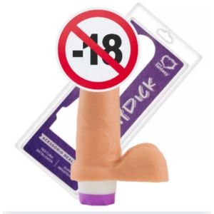 Protese Realistica C/ Escroto e Vibro Maciço 16 X 3,5 Cm - Sexy Fantasy