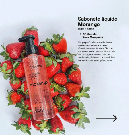 SABONETE LIQUIDO DIA A DIA MORANGO 190G LABOTRAT - miniatura 2