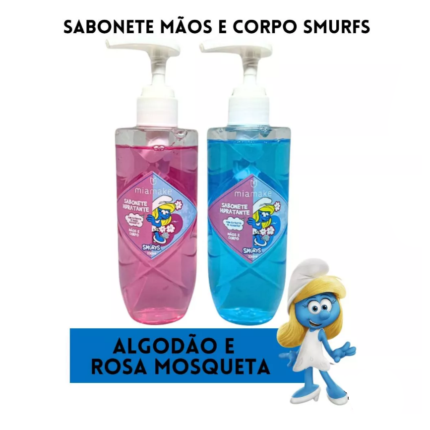 Sabonete Smurfs Hidratante Mãos e Corpo Rosa Mosqueta 230 Ml - Miamake — miniatura 3