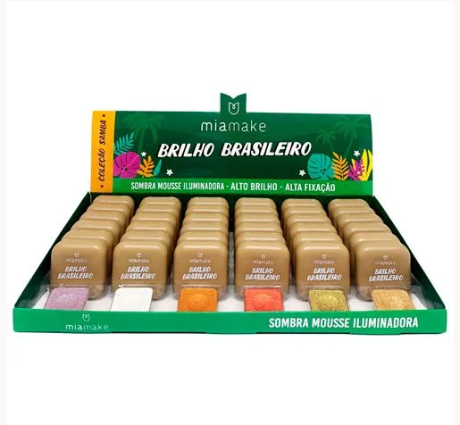 SOMBRA MOUSSE ILUMINADORA BRILHO BRASILEIRO (6 TONS) - MIAMAKE COR:COR6 - miniatura 3