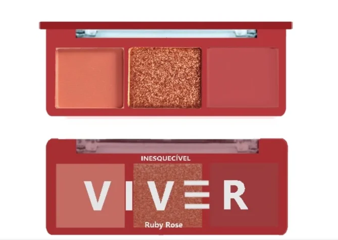 TRIO DE SOMBRAS VIVER -RUBY ROSE COR:INESQUECIVEL