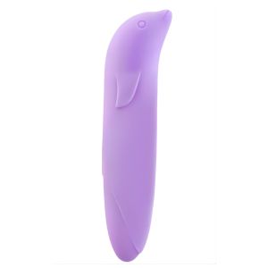 Vibrador Ponto G Golfinho Aveludado Lilas