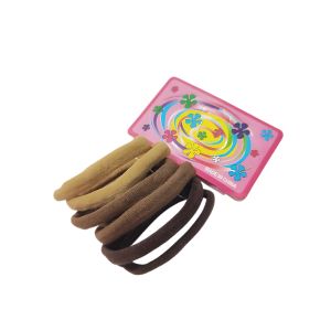 Xuxinha Elastico Para Cabelo Rabico Tons Marrom ( Cartela Com 6 Unidades ) - Jony