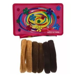Xuxinha Elastico Para Cabelo Rabico Tons Marrom ( Cartela Com 6 Unidades ) - Jony — miniatura 2